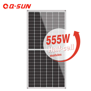 Panel solar de 555 W Media celda solar de vidrio doble mono PERC bifacial 10BB